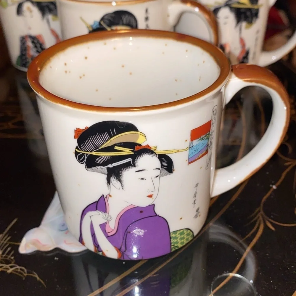 Vintage Set of 6 Japanese coffee/tea cups